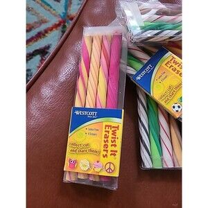 Westcott Twist It Erasers Owl Sun Peace Sign / Balls Frogs Bundle 5 Packs 20 Pcs